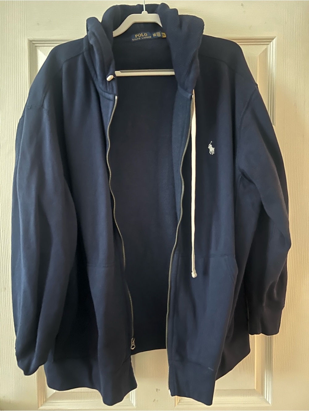 Ralph Lauren Navy Zip-Up Hoodie Sweater